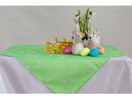 TABLECLOTH ODASKA 65x65 Easter SNOWFLAKE light green