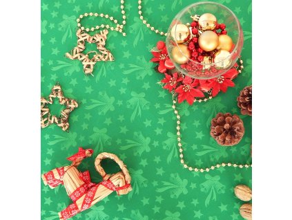 Tablecloth Odaska bells green