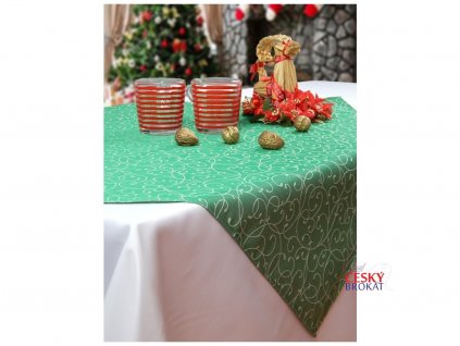 Tablecloth Oluxa 77x77 TURKEYS green