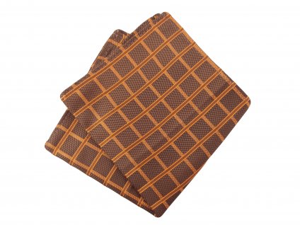 Handkerchief ČH 409 checkered orange KRB