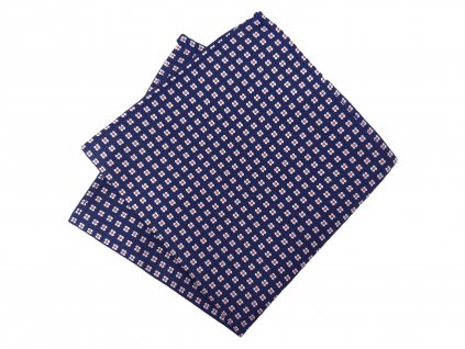 Handkerchief CH 409 flower dark blue KRB