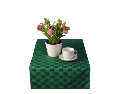 Ubrus Odaska 40x140 ŽÍHÁNÍ A OVÁL zelená