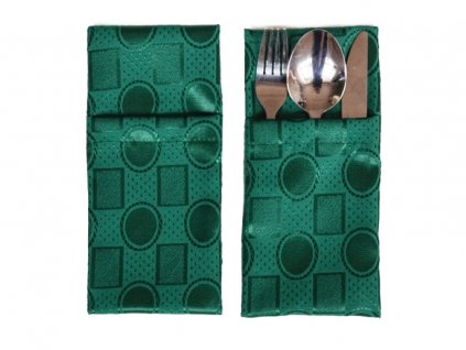 Cutlery pocket Odaska set 2pcs GLOW AND OVAL green