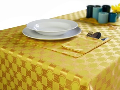 Tablecloth Odaska GLOW AND OVAL gold