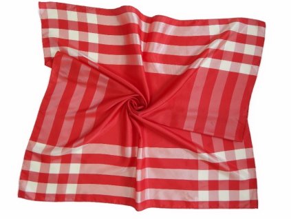 Folklore scarf VSh 100x100 CHECKERED red
