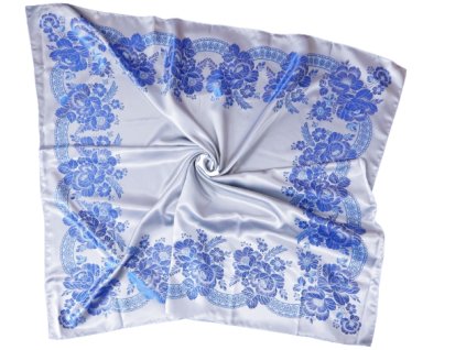 Folklore scarf Ondrin VSh 150x160 ROSE AND LACE cream