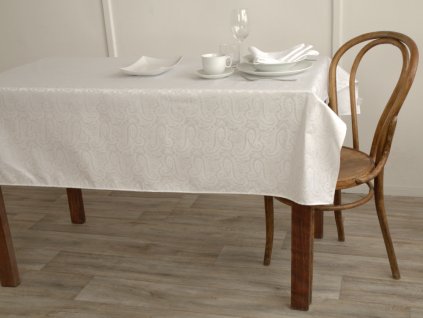 Tablecloth Odaska CASHMERE PATTERN white