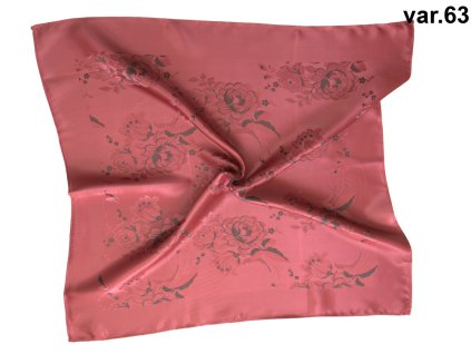 Folklore scarf Ondrin VSh 76x76 ROSE AND TULIP maroon