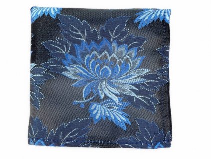 Handkerchief VSh 409 SMALL FLOWER black/blue