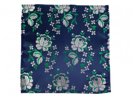 Handkerchief VSh 400 Forget-me-not flower green/white