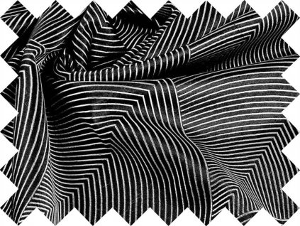 Vzorek brokátu 5x10cm 51308 LOMENÝ OBLOUK černá | 10