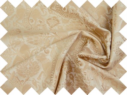 Vzorek brokátu 5x10cm 50749 PES A BODLÁK ecru | R27