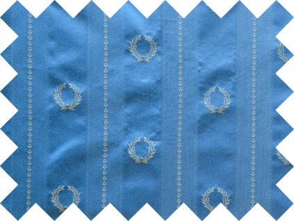 BROCADE SAMPLE 5x10cm 51308 LAUREL WREATH gray-blue