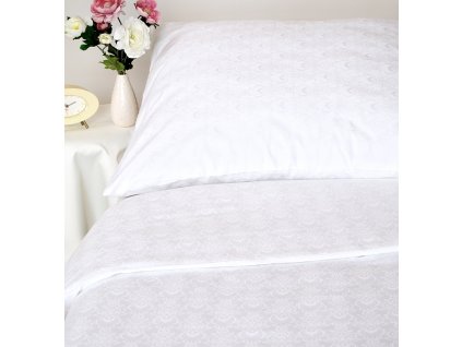 Bedding set ba damask Onetas 70x90+140x200 kraunky white