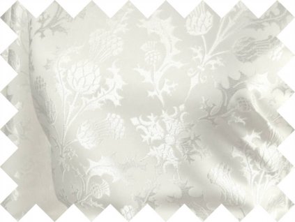 Brocade sample 5x10cm 50749 THISTLE white