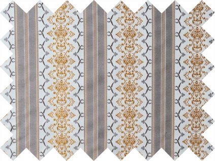 BROCADE PATTERN 5x10cm 50749 GARLAND STRIPE ecru