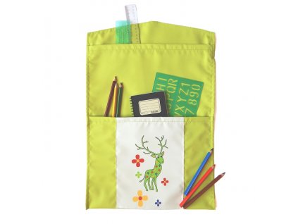 Children's pocketbook on a hanger PESh with DEER print - light green