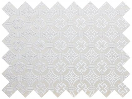 Brocade sample 5x10cm 50749 JERUSALEM CROSS ecru | R70