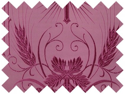 Brocade sample 5x10cm 50749 CROSS AND EARS pink