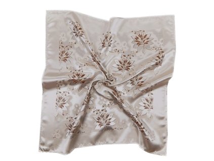 Folklore scarf Ondrin 76x76 DAHLIA cappuccino