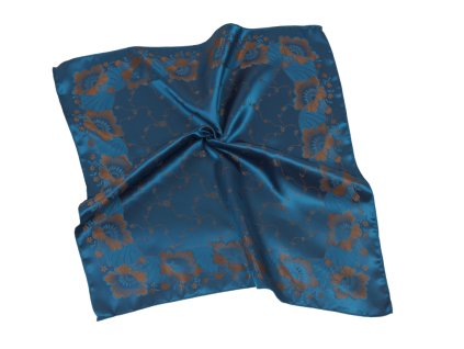 Folklore scarf Ondrin VSh 76x76 PHARBITIS petrol