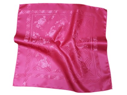 Folklore scarf Ondrin VSh 76x76 ROSEBUDS fuchsia