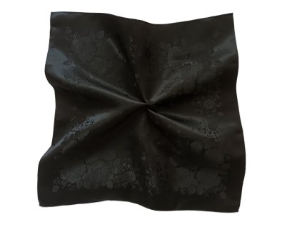 Folklore scarf Ondrit VSh 80x80 BOUQUET WITH WHIPS black