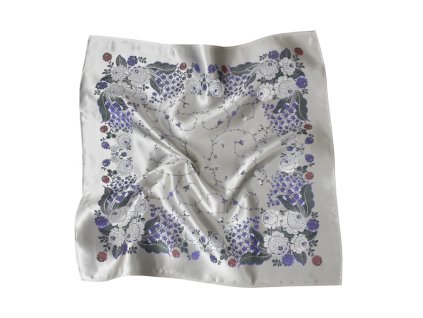 Folklore scarf Ondrit LILY OF THE VALLEY cream