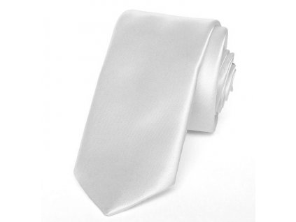 Tie PESh 8 cm satin white