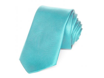 Tie PESh 8 cm satin turquoise