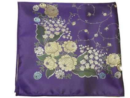 Folklore scarf Ondrit VSh 76x76 LILY OF THE VALLEY WITH WHIPS purple