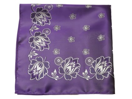 Folklore scarf Ondrin VSh 76x76 WILD ROSE purple