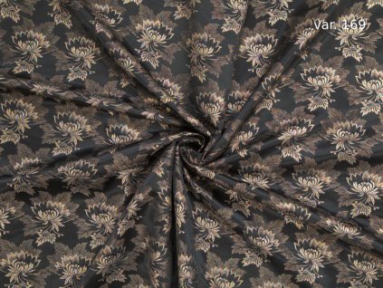 Z00463 Ondri 160 krojový brokát MALÝ KVĚ 20406 169 PTK černá osnova více barevný rexor