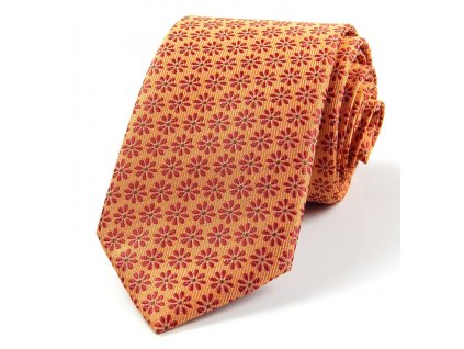 51401444 kravata kytka oranzova vinova