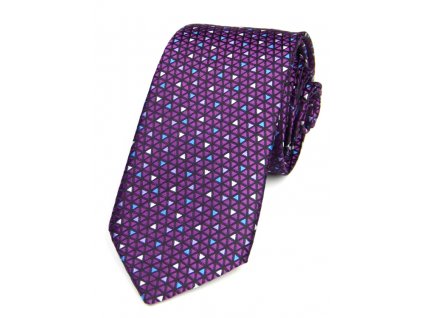 51401951 kravata geometrie trojuhelnik fialova