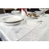 Tablecloth Odaska place setting 30x40 set 2 pcs FLAK white / silver