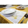 Tablecloth Odaska place setting 30x40 set 2 pcs FLAKE white/gold
