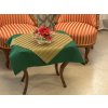 Tablecloth Odaska set 77x77 UNI green/50x50 rusty stripes