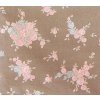 Tablecloth 100% ba print 70x70 ROSES brown