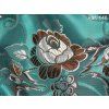 Folklore scarf Ondrin VSh 76x76 WINE LEAF turquoise