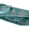 Folklore scarf Ondrin VSh 76x76 ROSE AND LACE turquoise