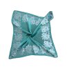 Folklore scarf Ondrin VSh 76x76 ROSE AND LACE turquoise