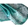 Folklore scarf Ondrin VSh 76x76 ROSE AND LACE turquoise