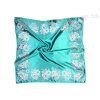 Folklore scarf Ondrin VSh 76x76 ROSE AND LACE turquoise