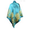 Folklor scarf Ondrin VSh 160x160 ROSE AND LACE turquoise