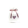 Dárkový pytlík Odaska s výšivkou SRDCE  bílá