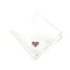 Tablecloth Odaska 50x50 embroidery HEART white
