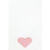 Tablecloth Odaska 50x50 embroidery HEART white