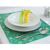 Z01140 odaska prostírání 40x30 4ks sněženka zelená R4475 3