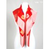 Folklore scarf Ondrit VSh 90x90 BUTTERFLY red